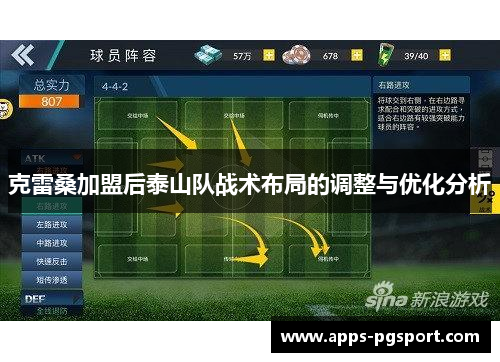 克雷桑加盟后泰山队战术布局的调整与优化分析