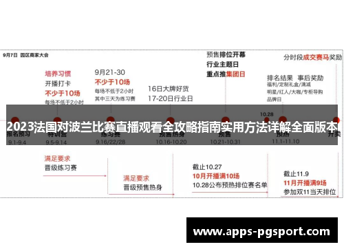 2023法国对波兰比赛直播观看全攻略指南实用方法详解全面版本